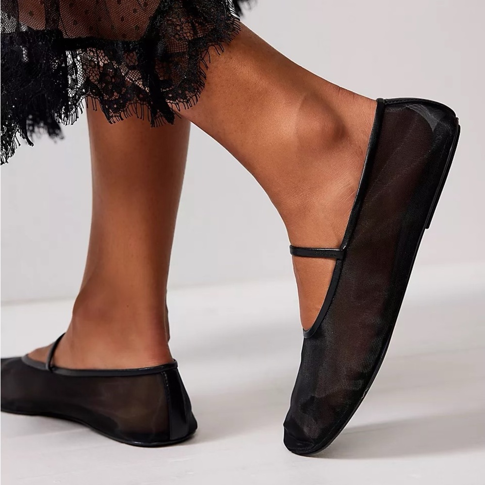 Free People Moira Mesh Flats US 8